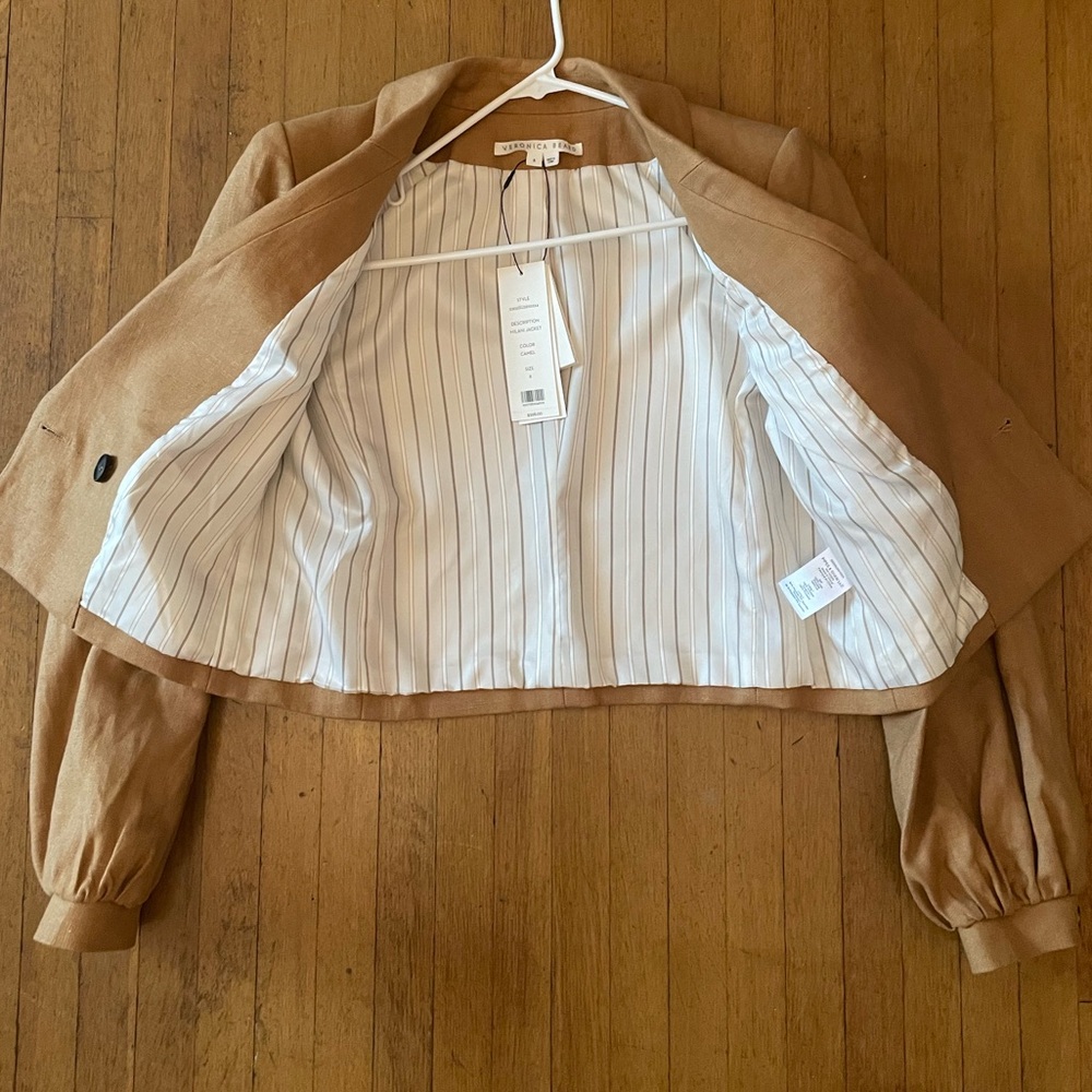NWT Veronica Beard Milani Linen Cropped Jacket - Picture 5 of 13